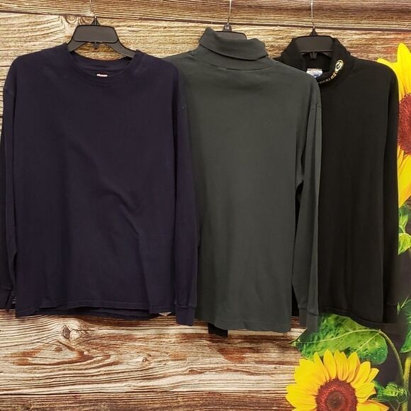 Long sleeve tees set of 3 hanes/st John's Bay - Picture 1 of 5